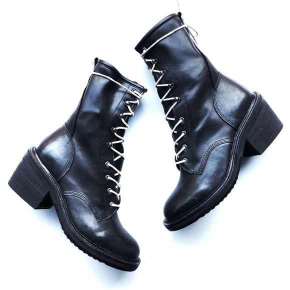 NWOB Free People x Gee Wawa Steel Lace-Up Boot - Picture 5 of 9